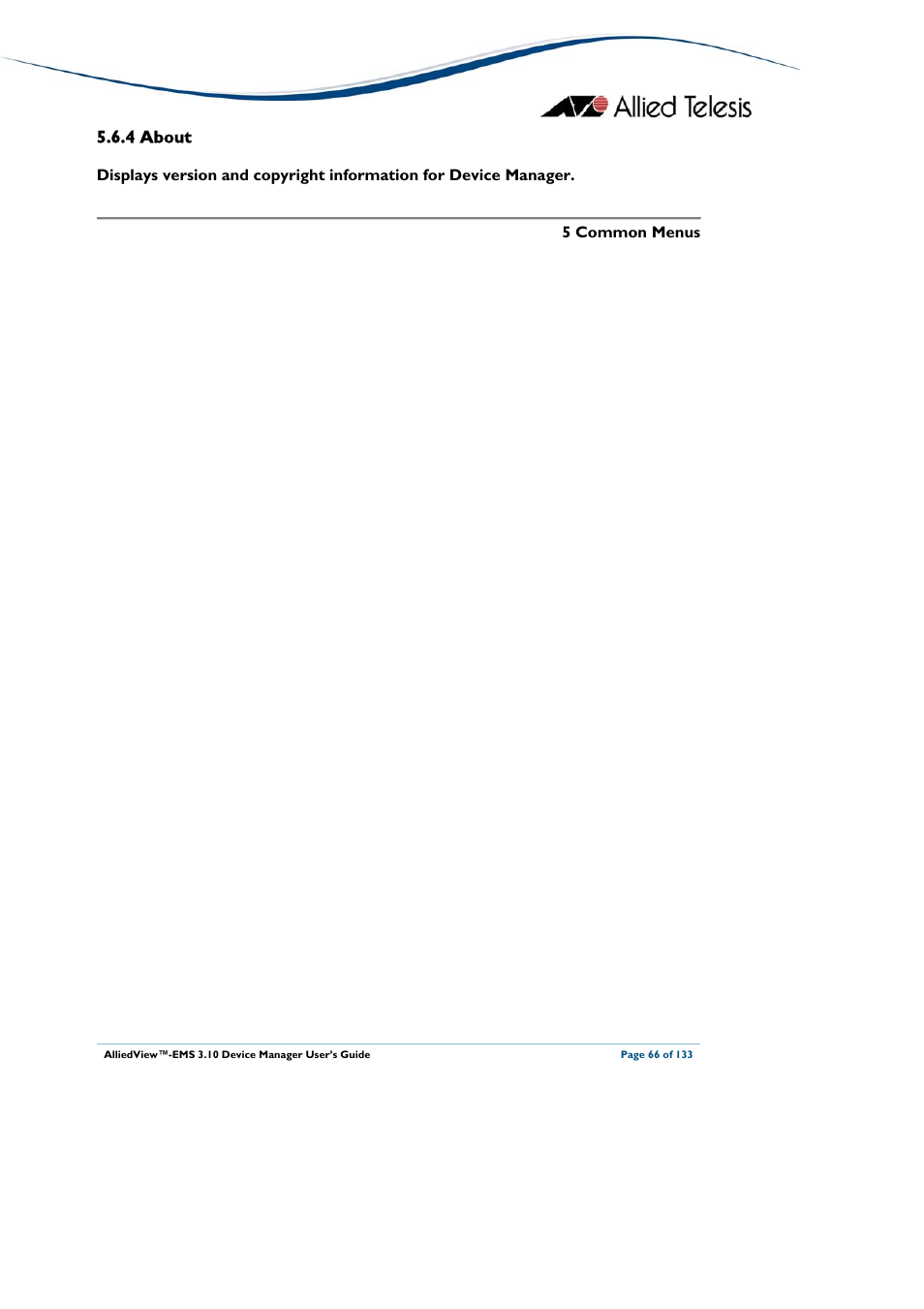 4 about | Allied Telesis AlliedView-EMS 3.10 DEVICE MANAGER User Manual | Page 66 / 133