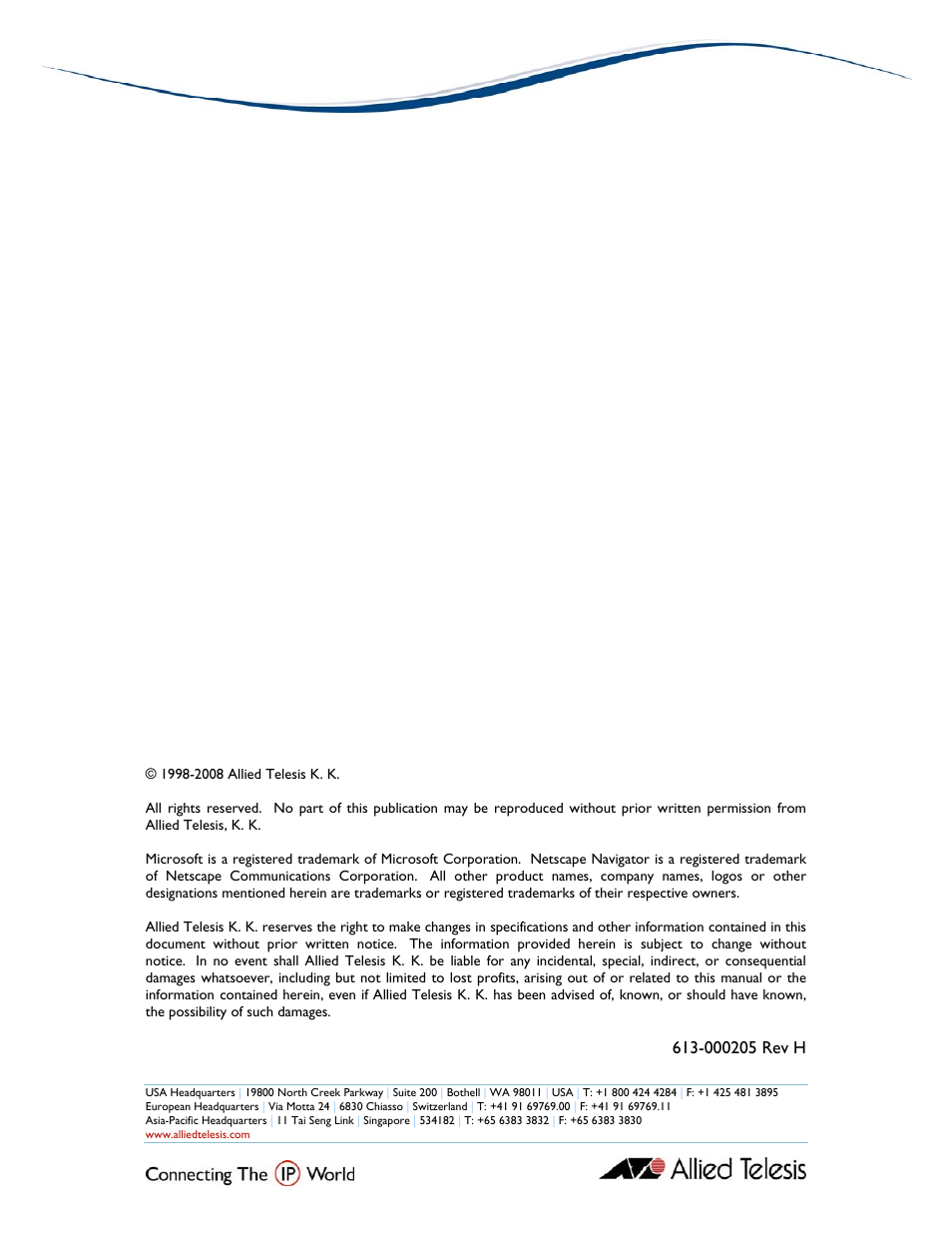 Allied Telesis AlliedView-EMS 3.10 INSTALLATION User Manual | Page 29 / 29