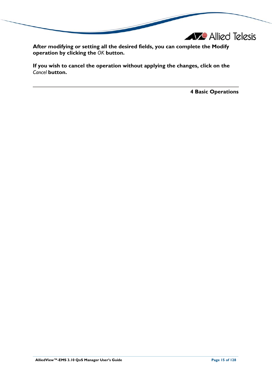 Allied Telesis AlliedView-EMS 3.10 QoS MANAGER User Manual | Page 15 / 128