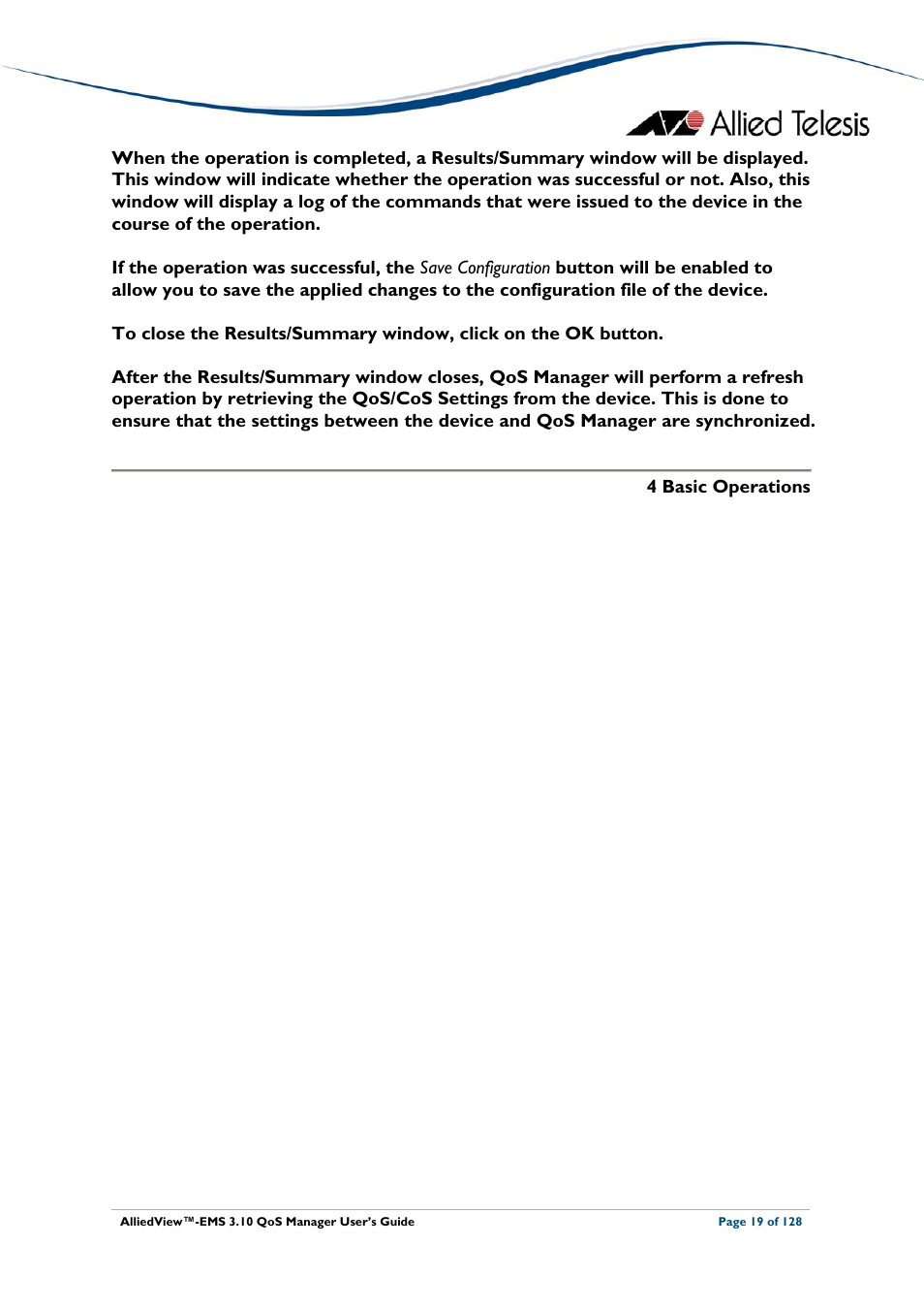 Allied Telesis AlliedView-EMS 3.10 QoS MANAGER User Manual | Page 19 / 128