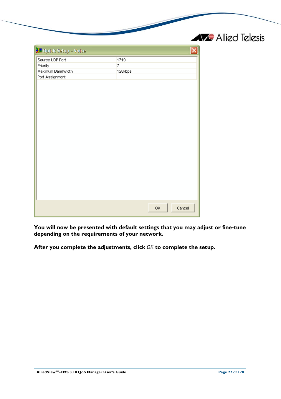 Allied Telesis AlliedView-EMS 3.10 QoS MANAGER User Manual | Page 27 / 128