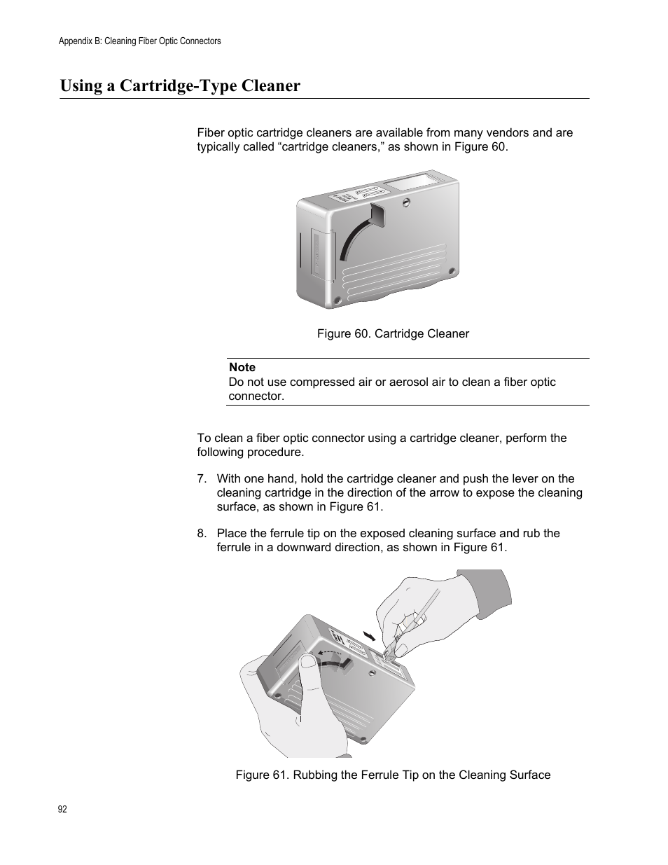 Using a cartridge-type cleaner | Allied Telesis AT-iMG646PX-ON User Manual | Page 92 / 98