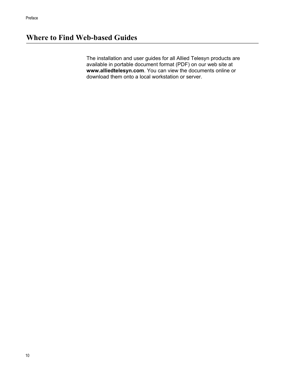 Where to find web-based guides | Allied Telesis AT-S65 User Manual | Page 10 / 102