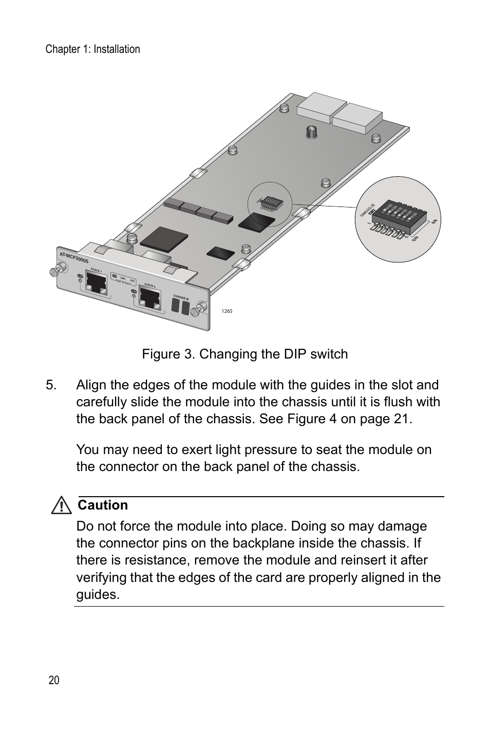 Chapter 1: installation 20 | Allied Telesis AT-MCF2000S User Manual | Page 20 / 32