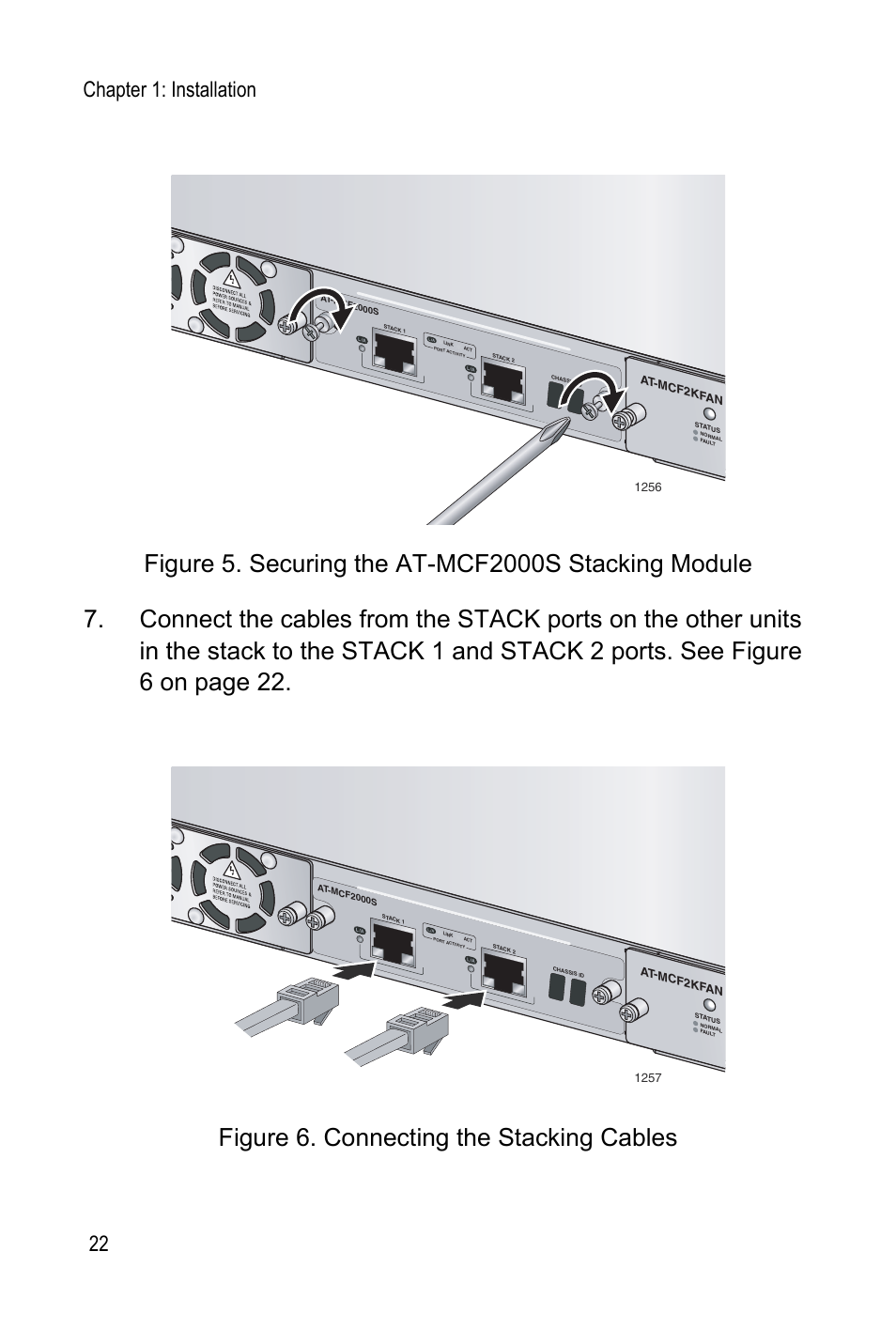 Chapter 1: installation 22 | Allied Telesis AT-MCF2000S User Manual | Page 22 / 32