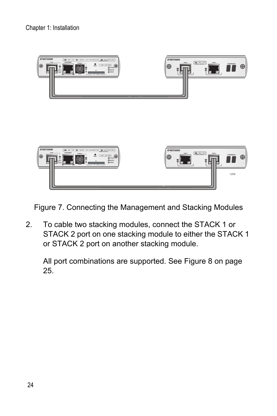 Chapter 1: installation 24 | Allied Telesis AT-MCF2000S User Manual | Page 24 / 32
