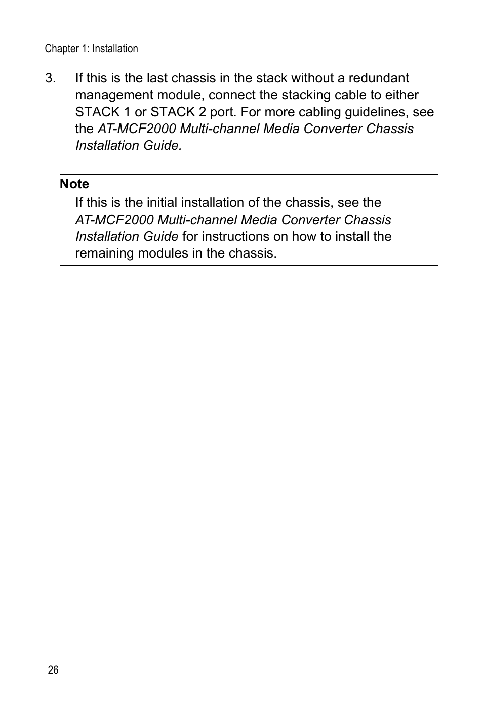 Allied Telesis AT-MCF2000S User Manual | Page 26 / 32