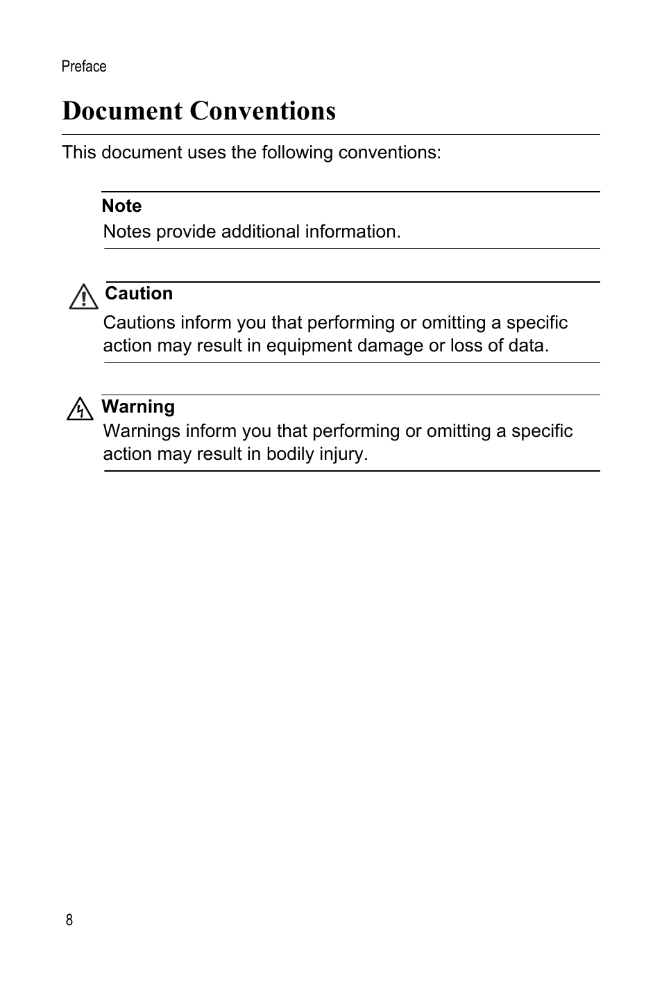 Document conventions | Allied Telesis AT-MCF2000S User Manual | Page 8 / 32