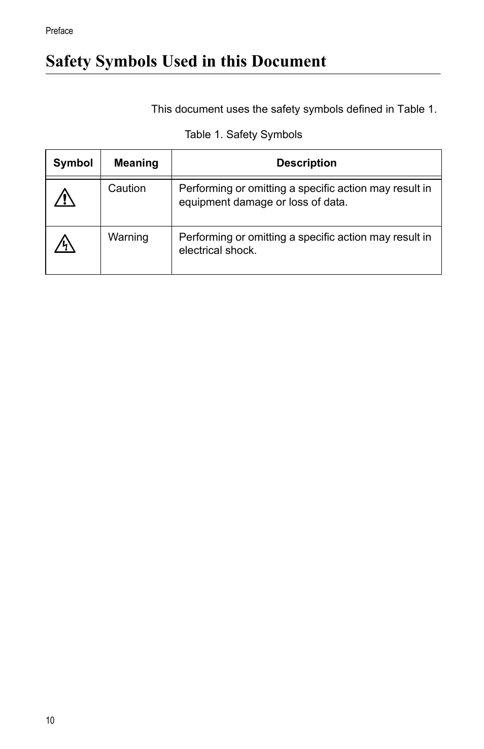 Safety symbols used in this document | Allied Telesis AT-MCF2000 User Manual | Page 10 / 48