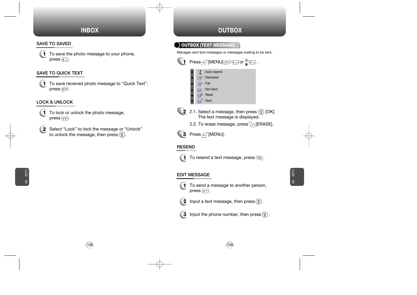 Inbox outbox | Audiovox CDM-8910 User Manual | Page 55 / 69