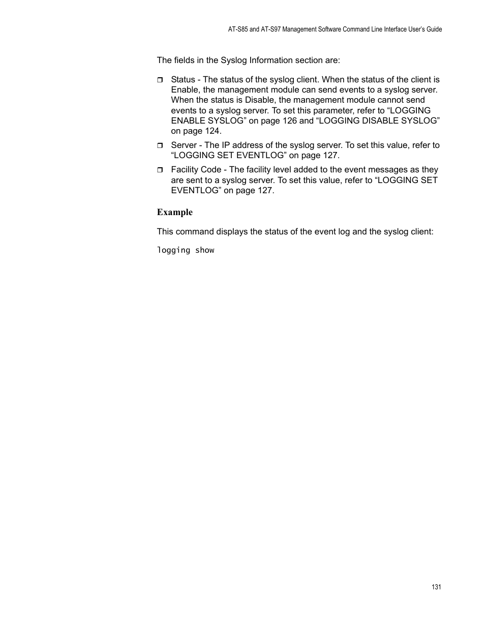 Allied Telesis AT-S97 User Manual | Page 131 / 242