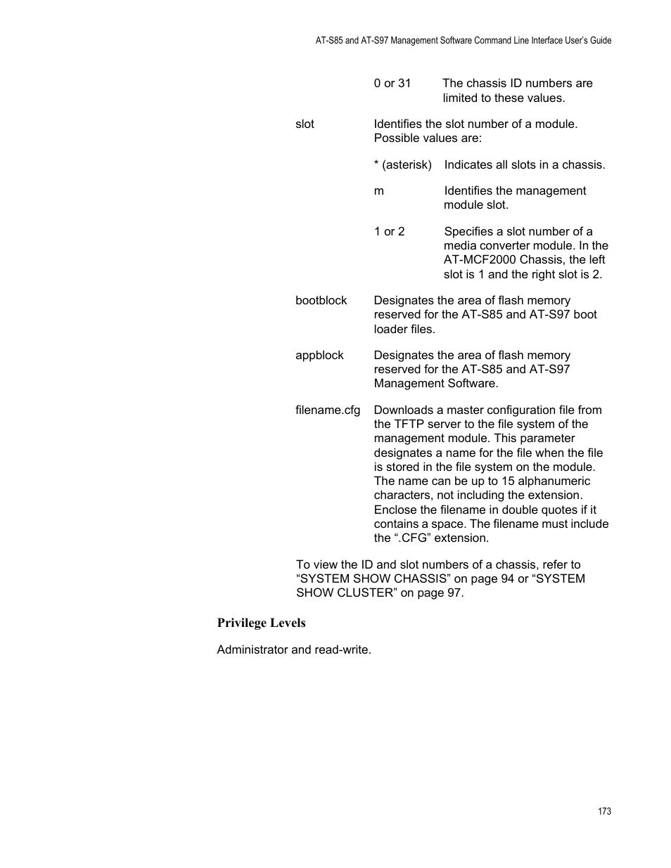 Allied Telesis AT-S97 User Manual | Page 173 / 242