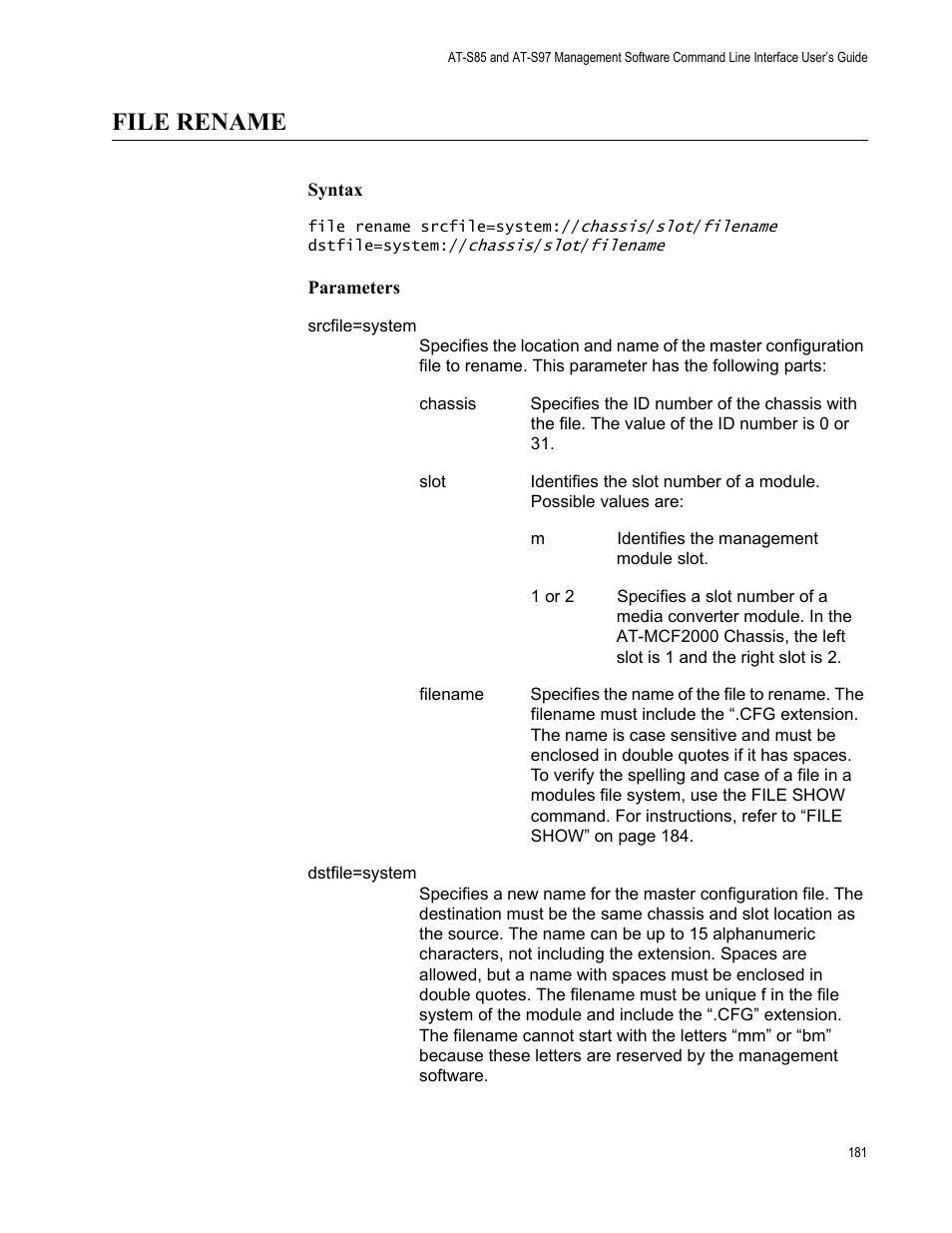 File rename | Allied Telesis AT-S97 User Manual | Page 181 / 242