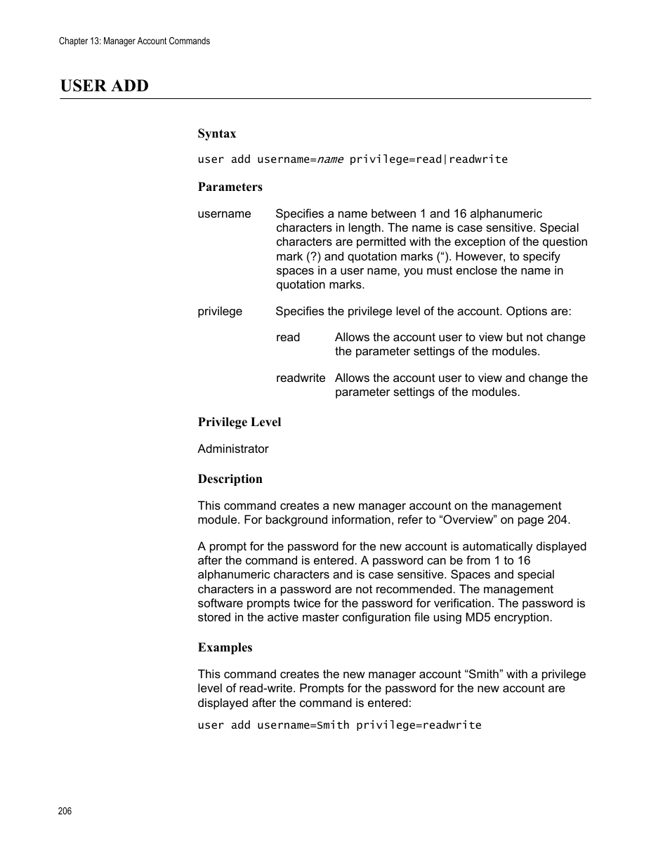 User add | Allied Telesis AT-S97 User Manual | Page 206 / 242