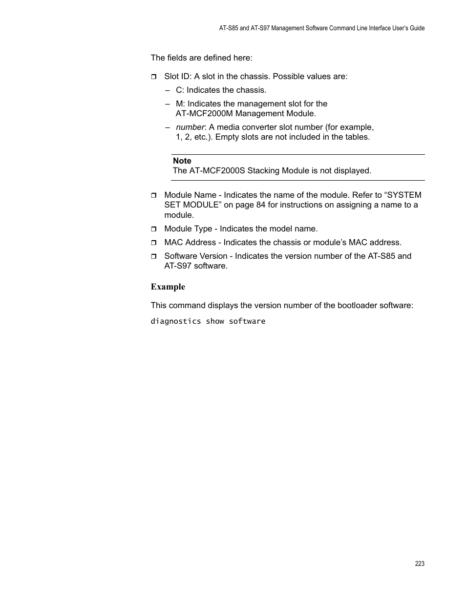 Allied Telesis AT-S97 User Manual | Page 223 / 242
