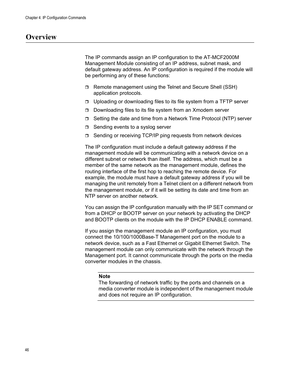 Overview | Allied Telesis AT-S97 User Manual | Page 46 / 242
