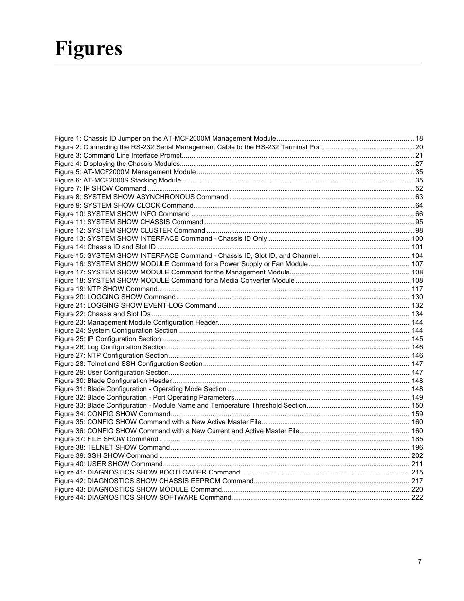 Figures | Allied Telesis AT-S97 User Manual | Page 7 / 242