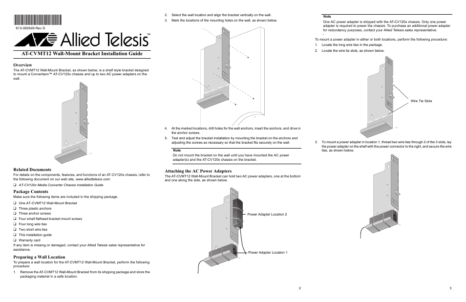 Allied Telesis AT-CVMT12 User Manual | 2 pages