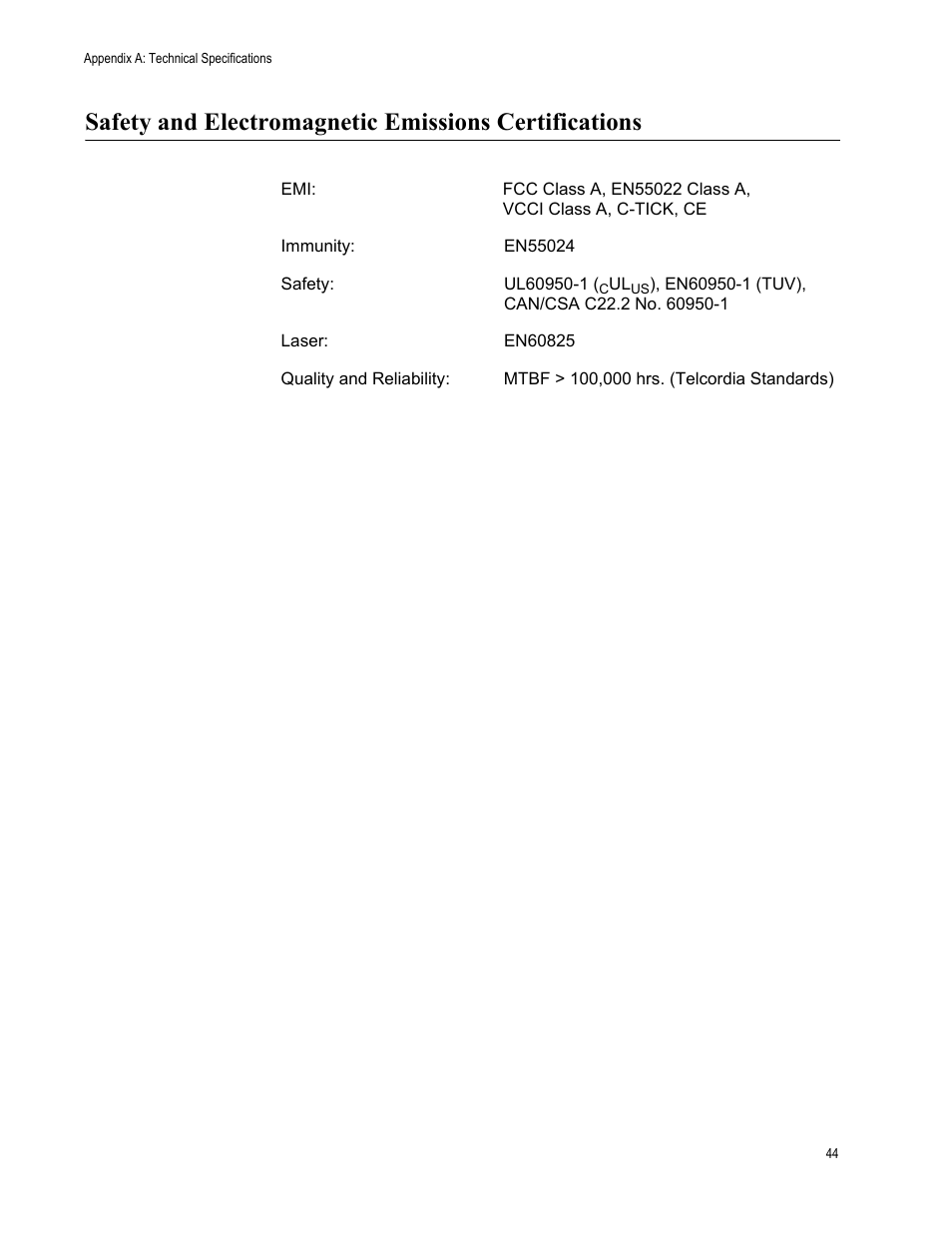 Allied Telesis AT-CV1203 User Manual | Page 44 / 44