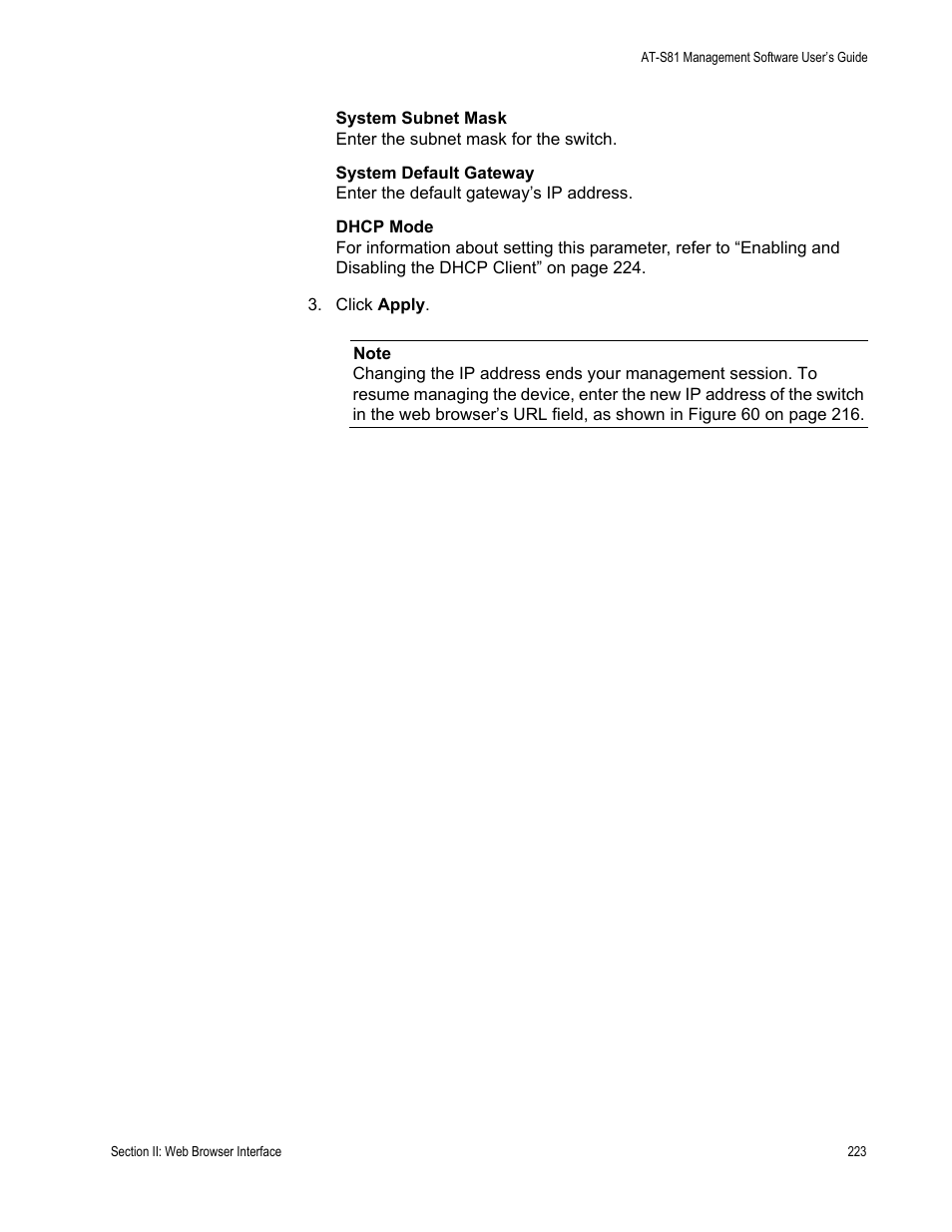Allied Telesis AT-S81 User Manual | Page 223 / 360