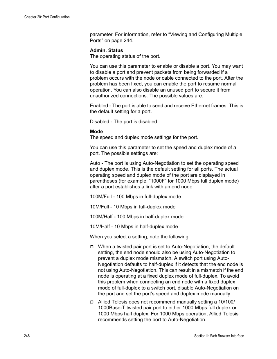 Allied Telesis AT-S81 User Manual | Page 248 / 360