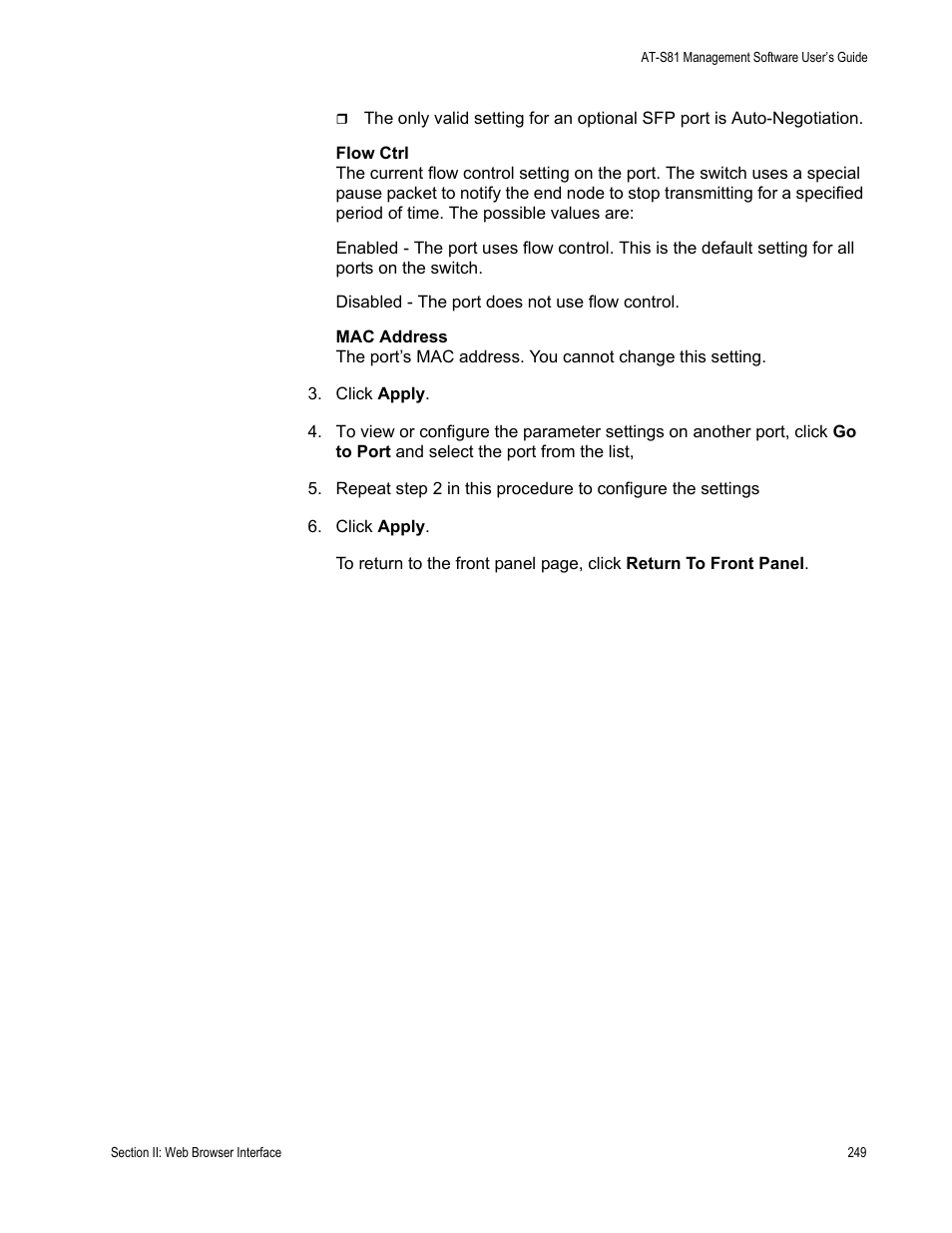 Allied Telesis AT-S81 User Manual | Page 249 / 360