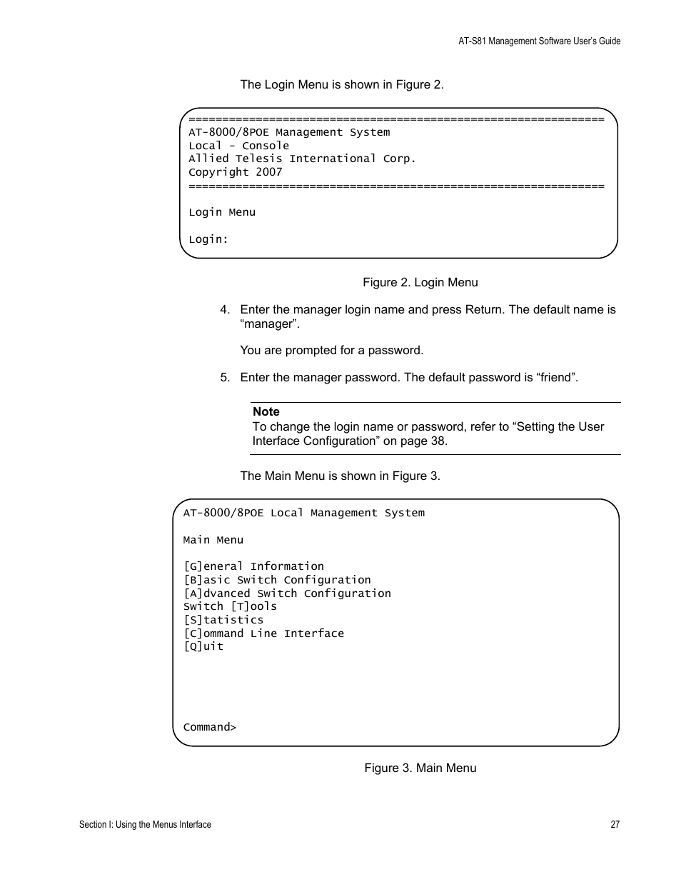 Allied Telesis AT-S81 User Manual | Page 27 / 360