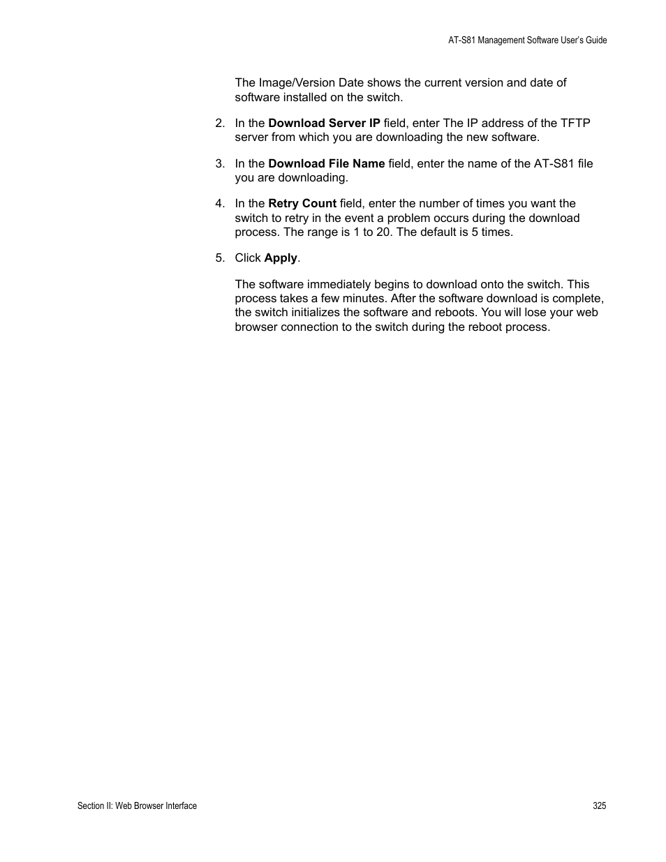 Allied Telesis AT-S81 User Manual | Page 325 / 360