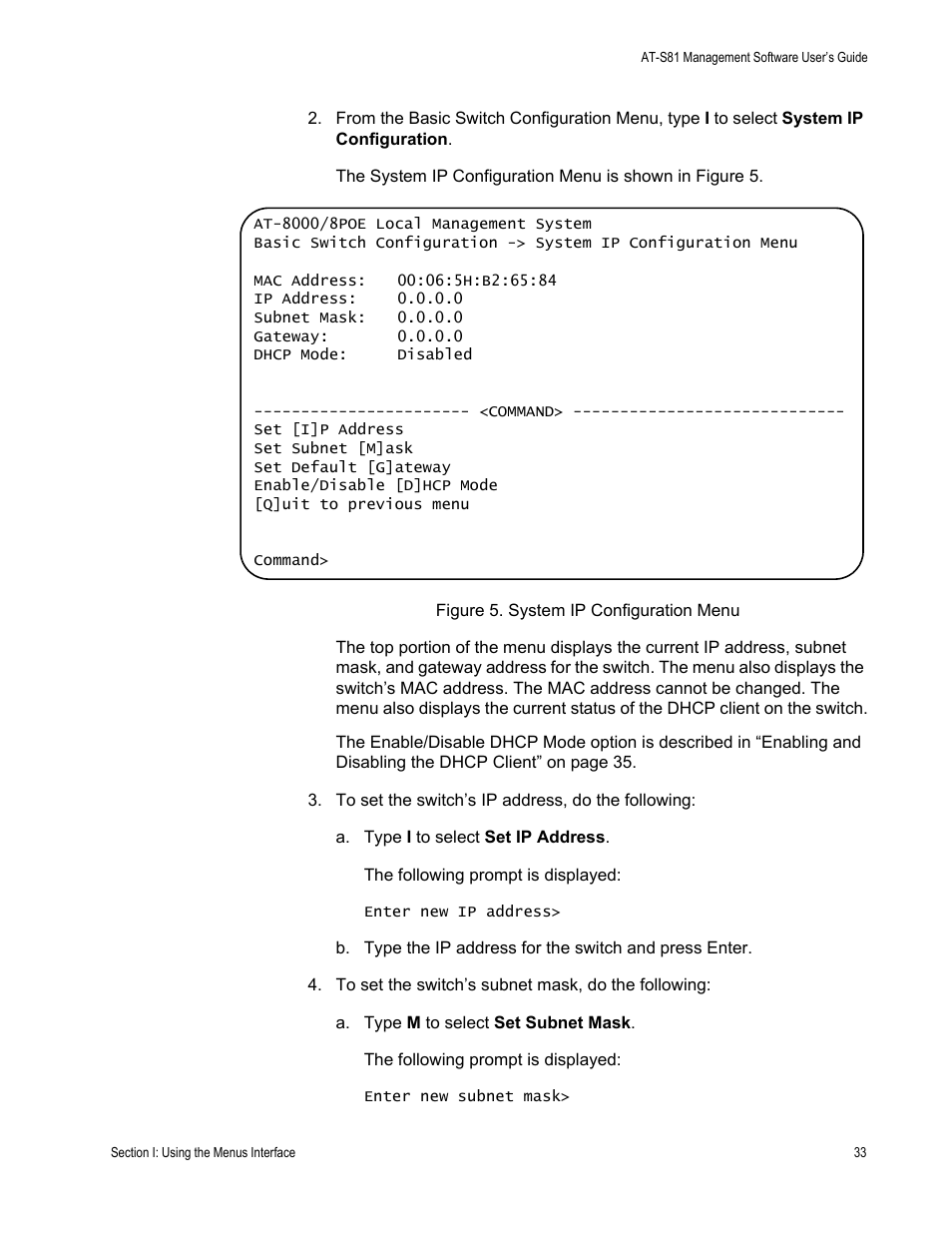 Allied Telesis AT-S81 User Manual | Page 33 / 360