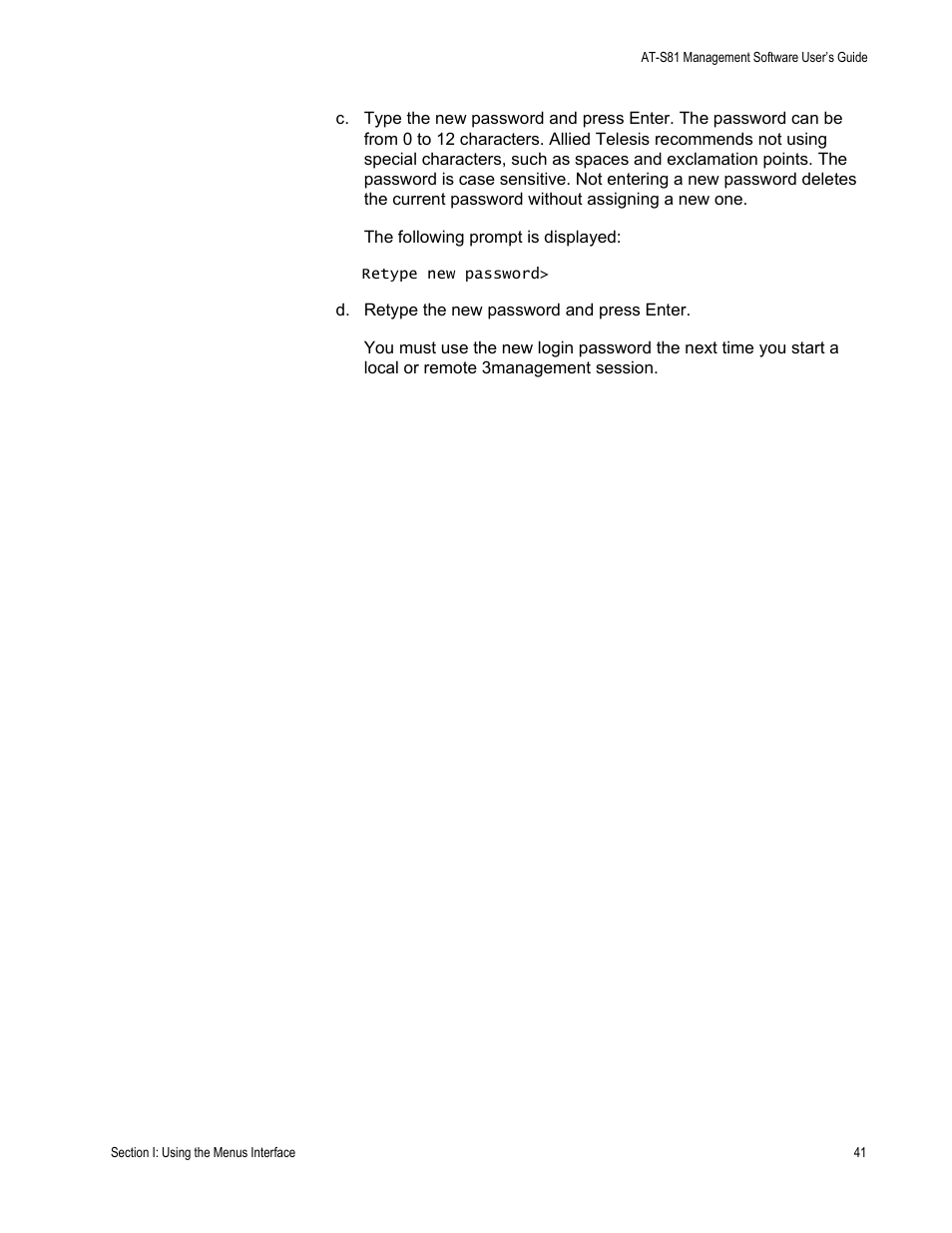 Allied Telesis AT-S81 User Manual | Page 41 / 360