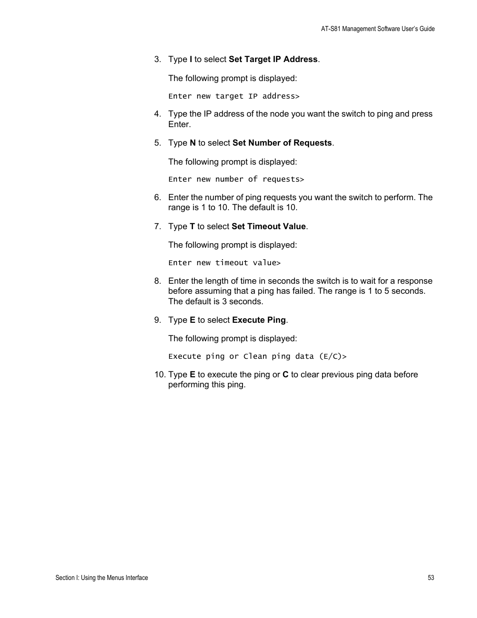Allied Telesis AT-S81 User Manual | Page 53 / 360