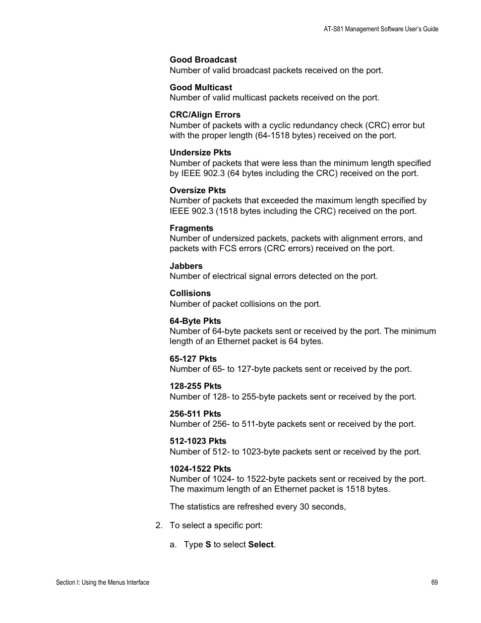 Allied Telesis AT-S81 User Manual | Page 69 / 360