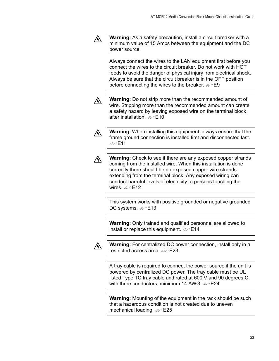 Allied Telesis AT-MCR12 User Manual | Page 23 / 50