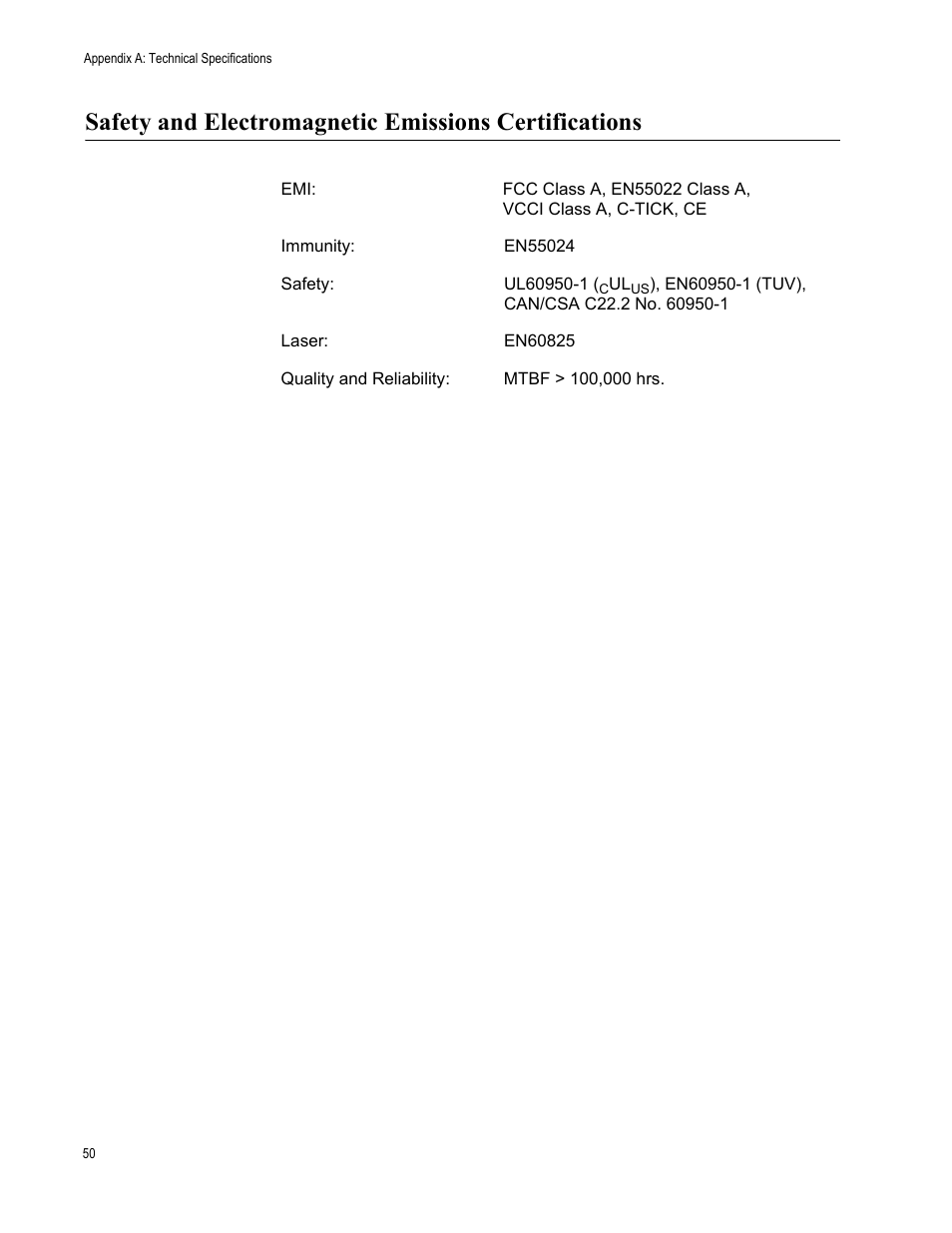 Allied Telesis AT-MCR12 User Manual | Page 50 / 50