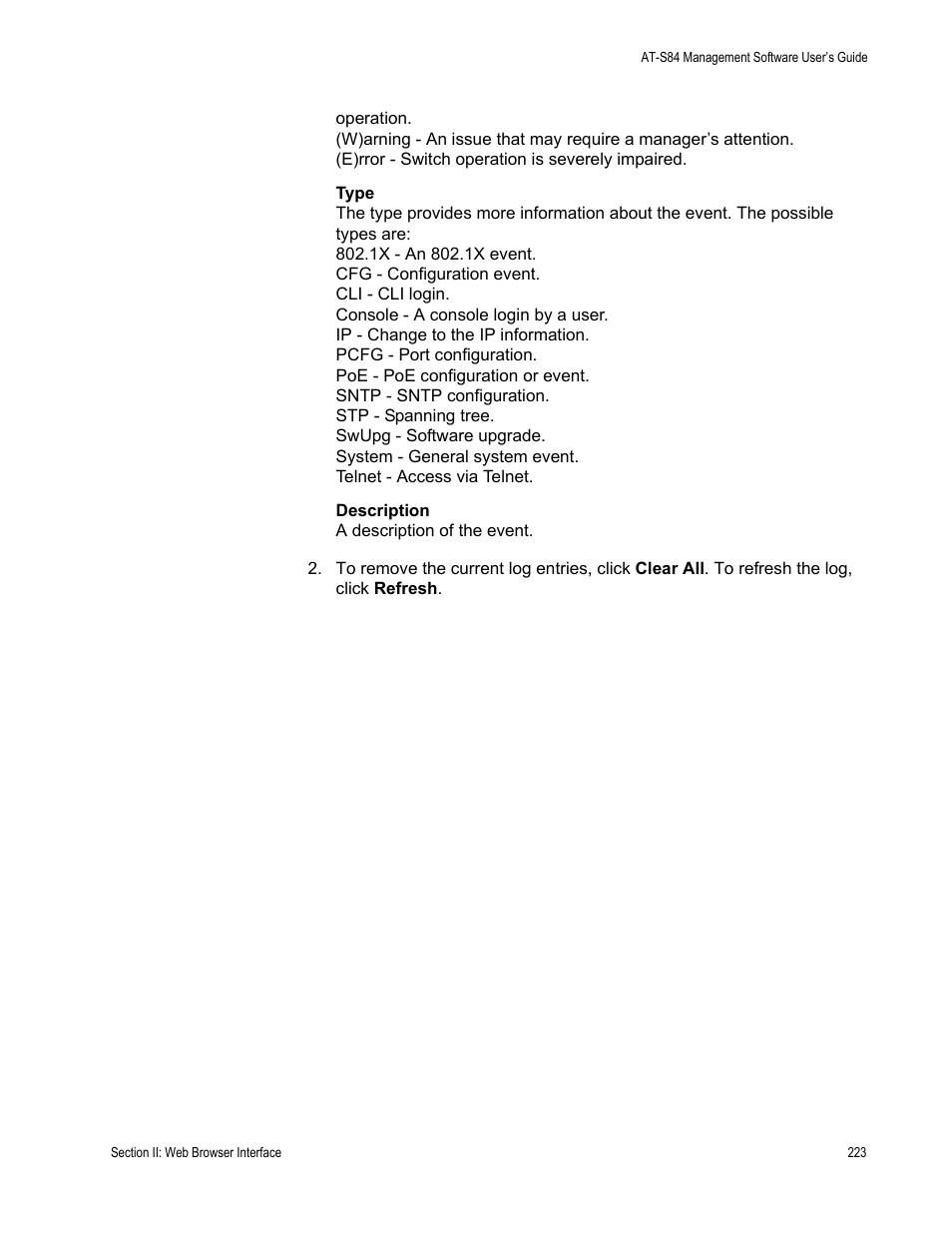 Allied Telesis AT-S84 User Manual | Page 223 / 326