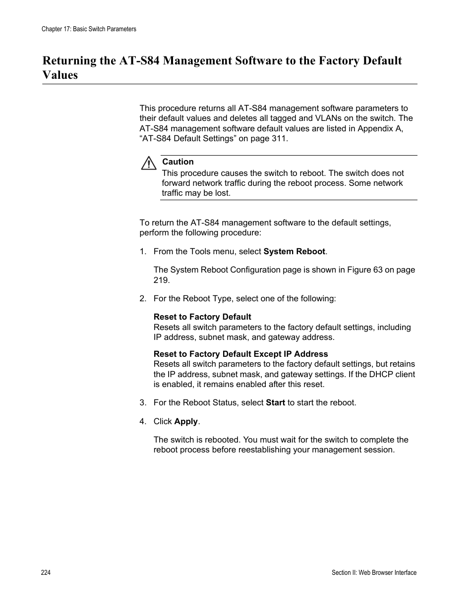 Allied Telesis AT-S84 User Manual | Page 224 / 326