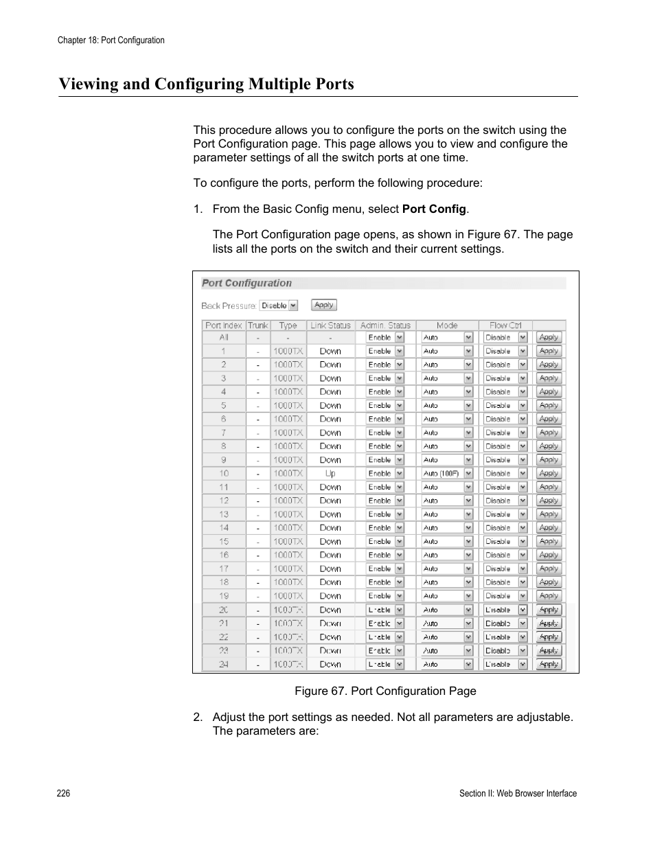 Viewing and configuring multiple ports | Allied Telesis AT-S84 User Manual | Page 226 / 326