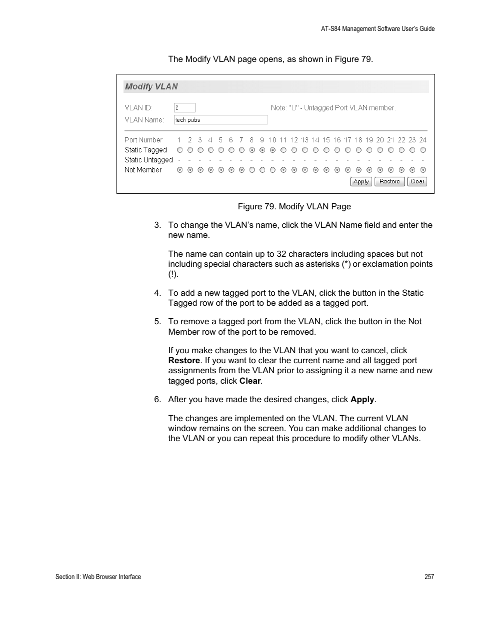 Allied Telesis AT-S84 User Manual | Page 257 / 326