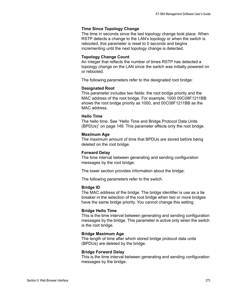 Allied Telesis AT-S84 User Manual | Page 273 / 326