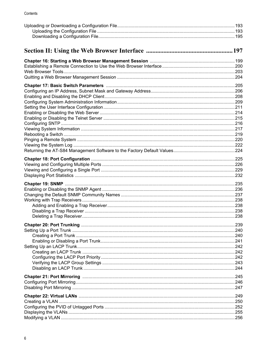 Allied Telesis AT-S84 User Manual | Page 6 / 326
