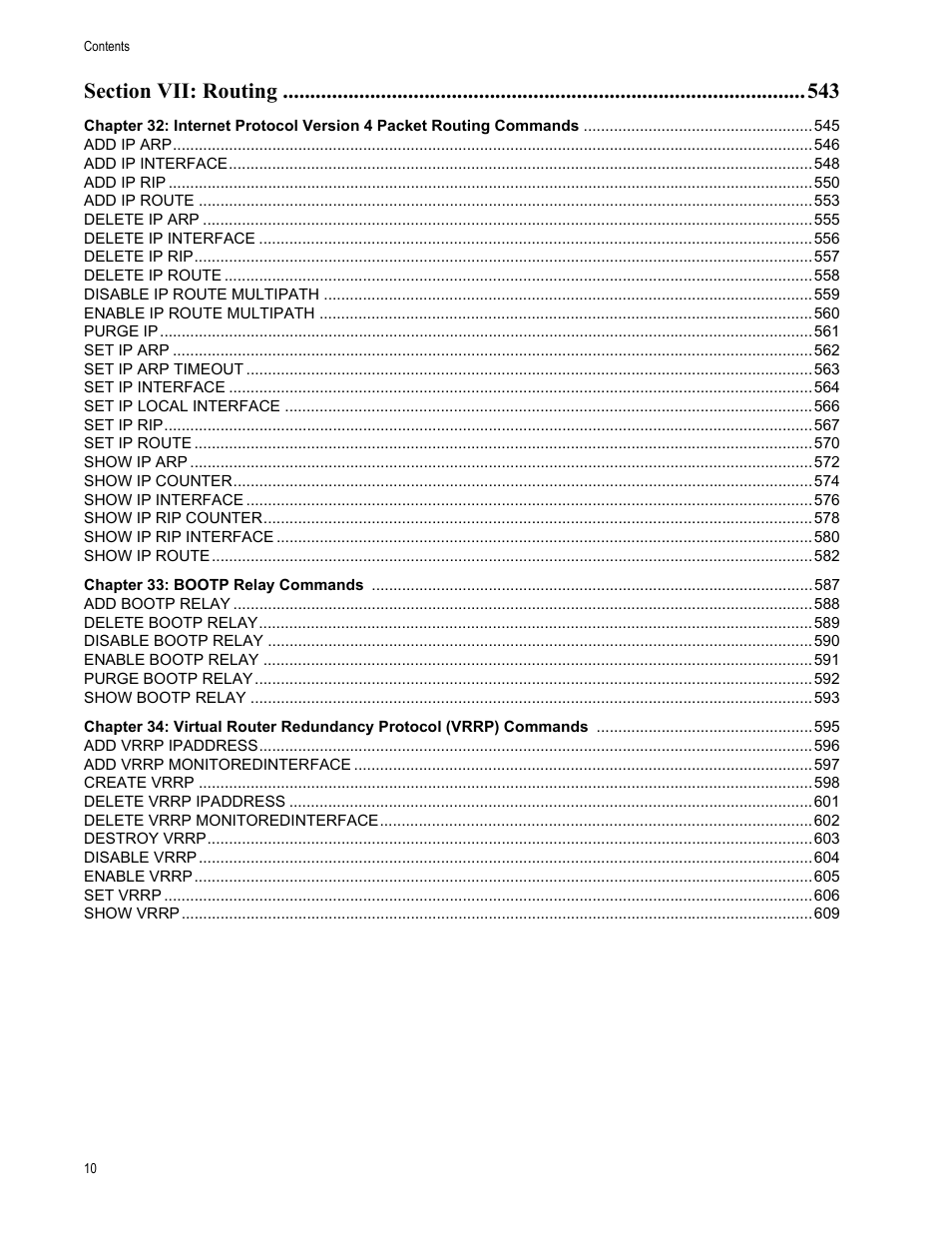 Allied Telesis AT-S63 User Manual | Page 10 / 728