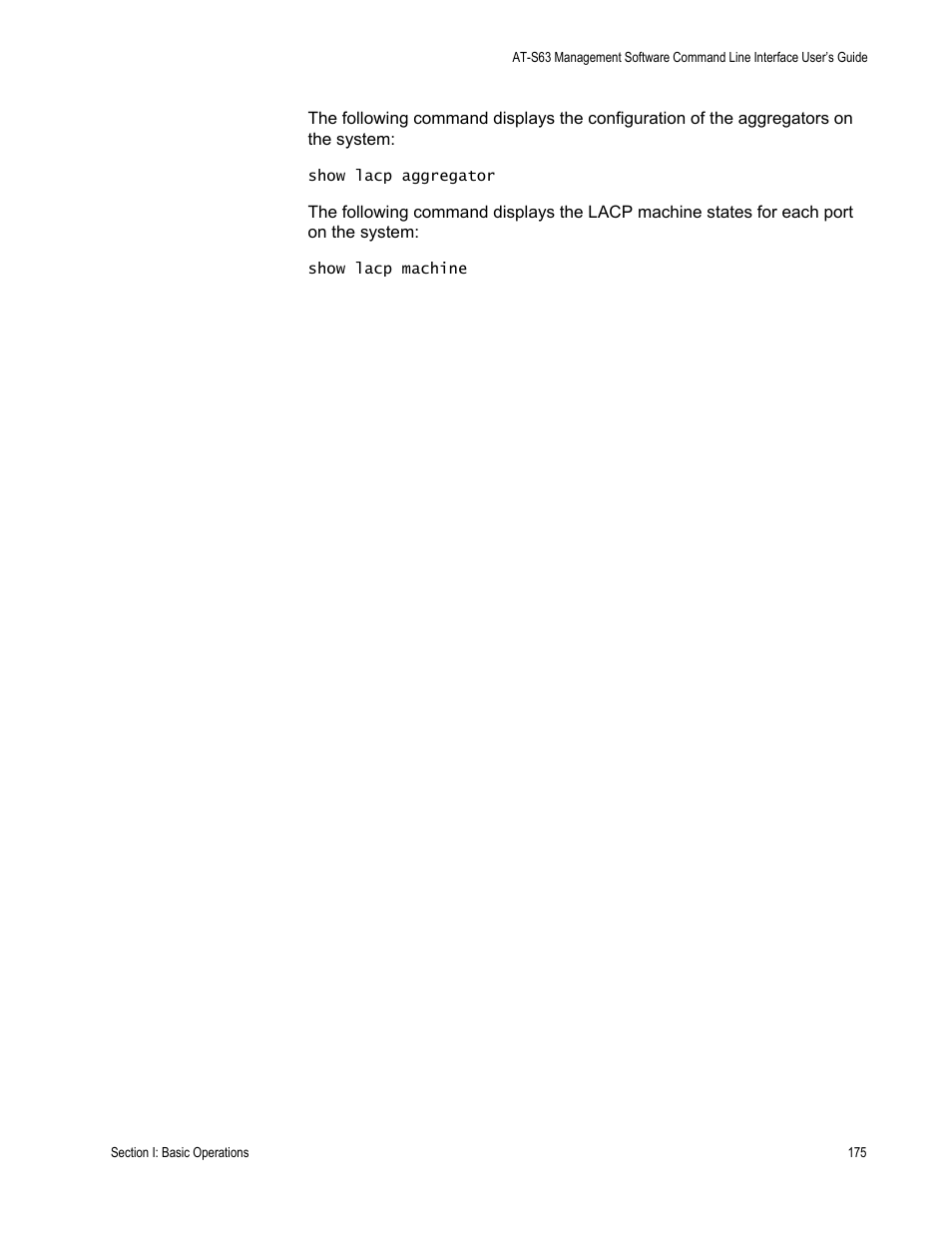 Allied Telesis AT-S63 User Manual | Page 175 / 728