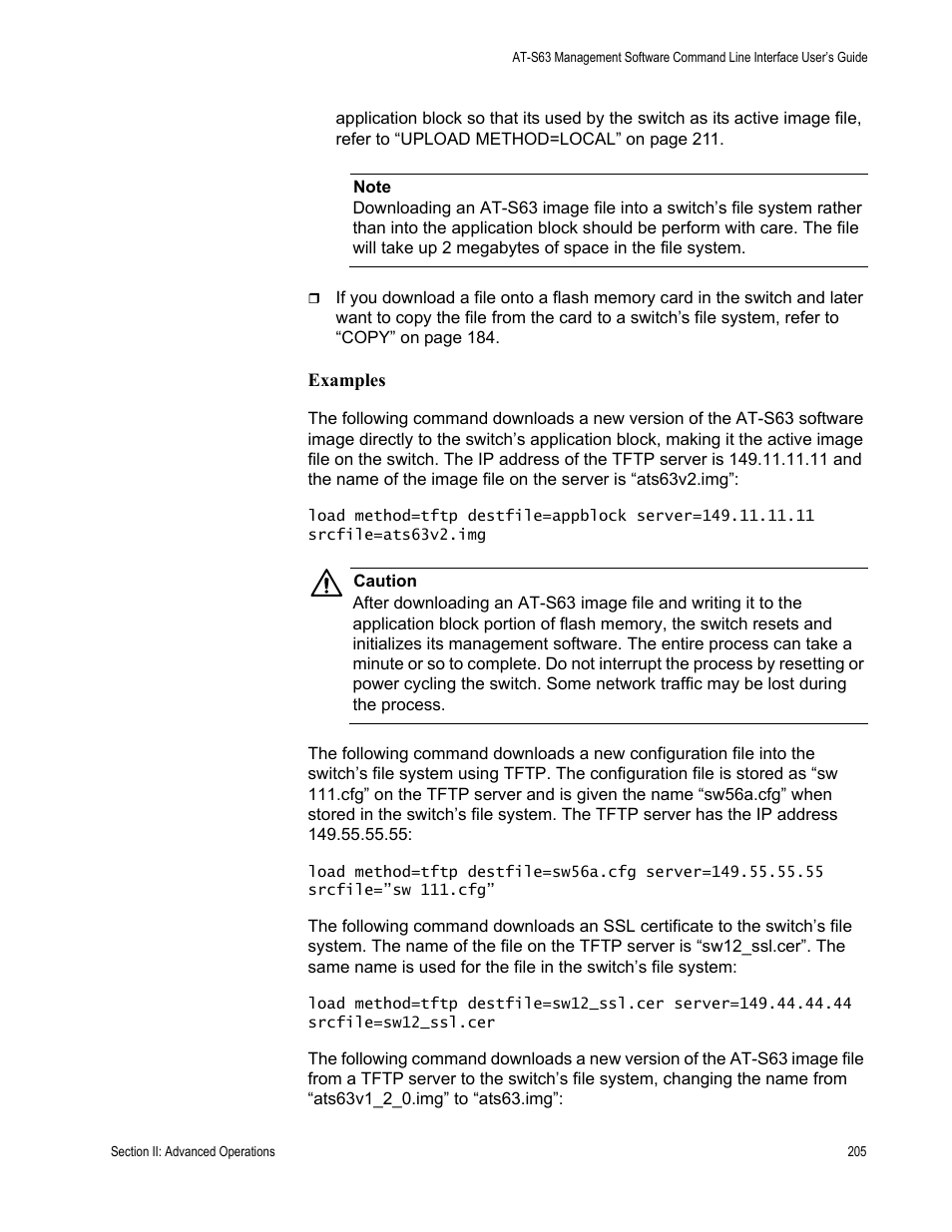 Allied Telesis AT-S63 User Manual | Page 205 / 728