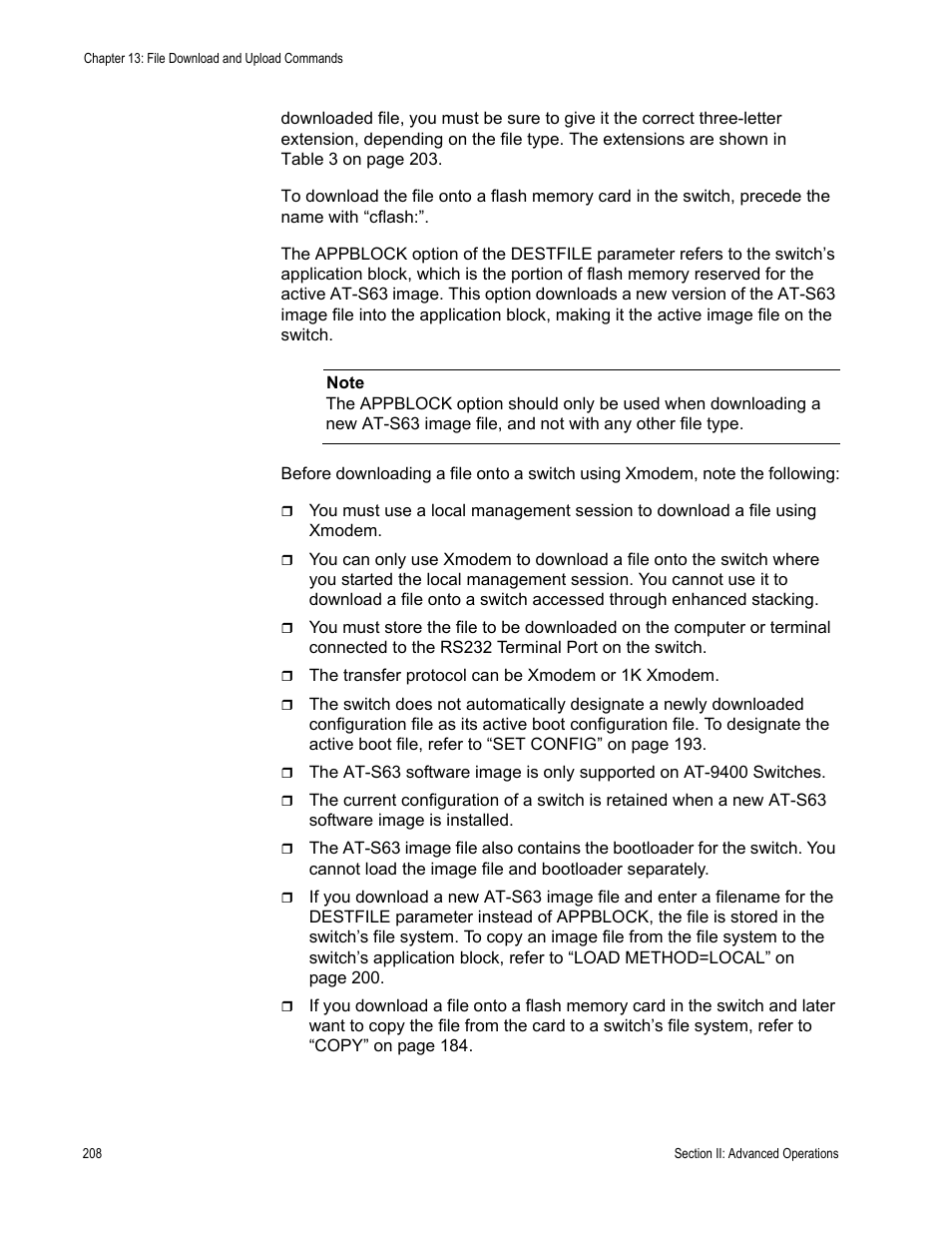 Allied Telesis AT-S63 User Manual | Page 208 / 728
