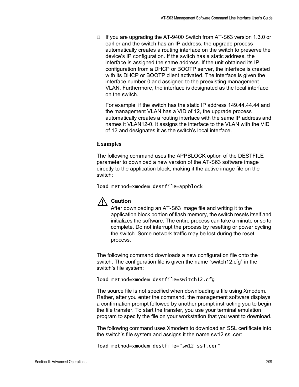 Allied Telesis AT-S63 User Manual | Page 209 / 728