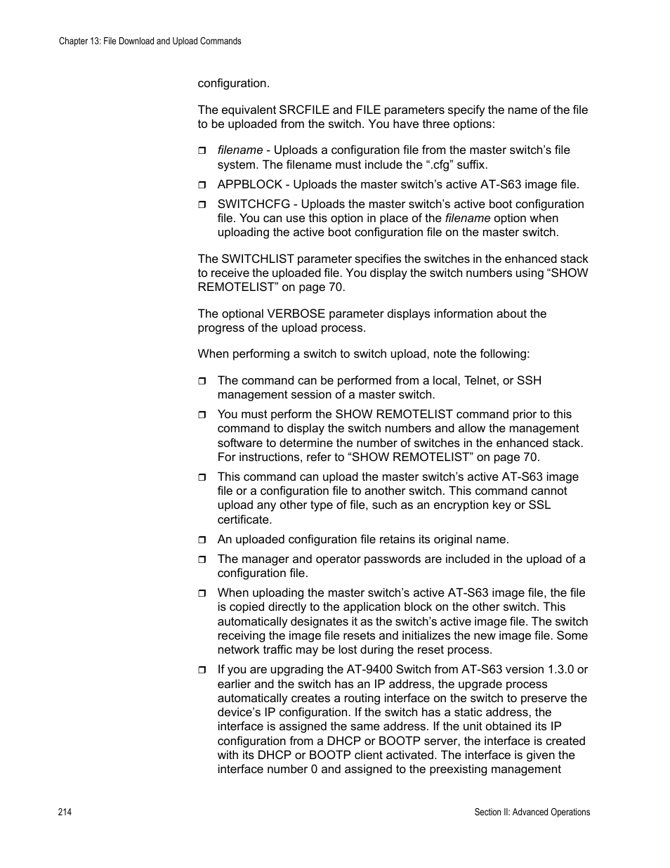 Allied Telesis AT-S63 User Manual | Page 214 / 728