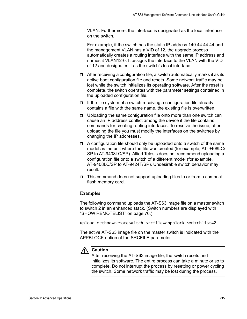 Allied Telesis AT-S63 User Manual | Page 215 / 728