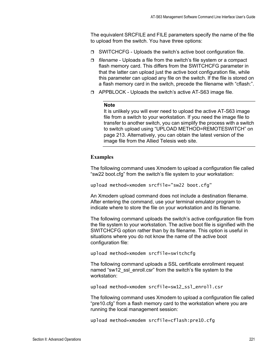 Allied Telesis AT-S63 User Manual | Page 221 / 728