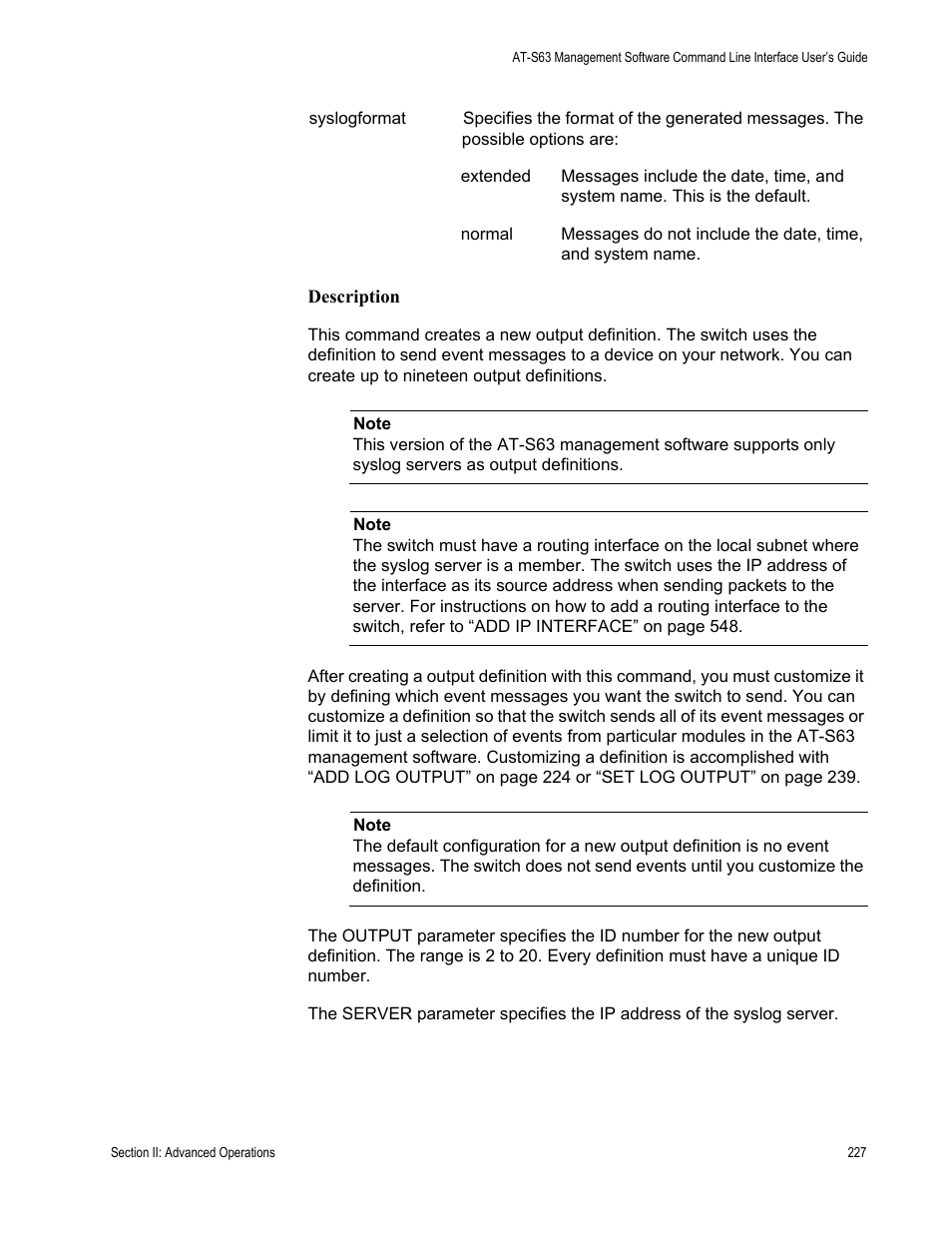 Allied Telesis AT-S63 User Manual | Page 227 / 728