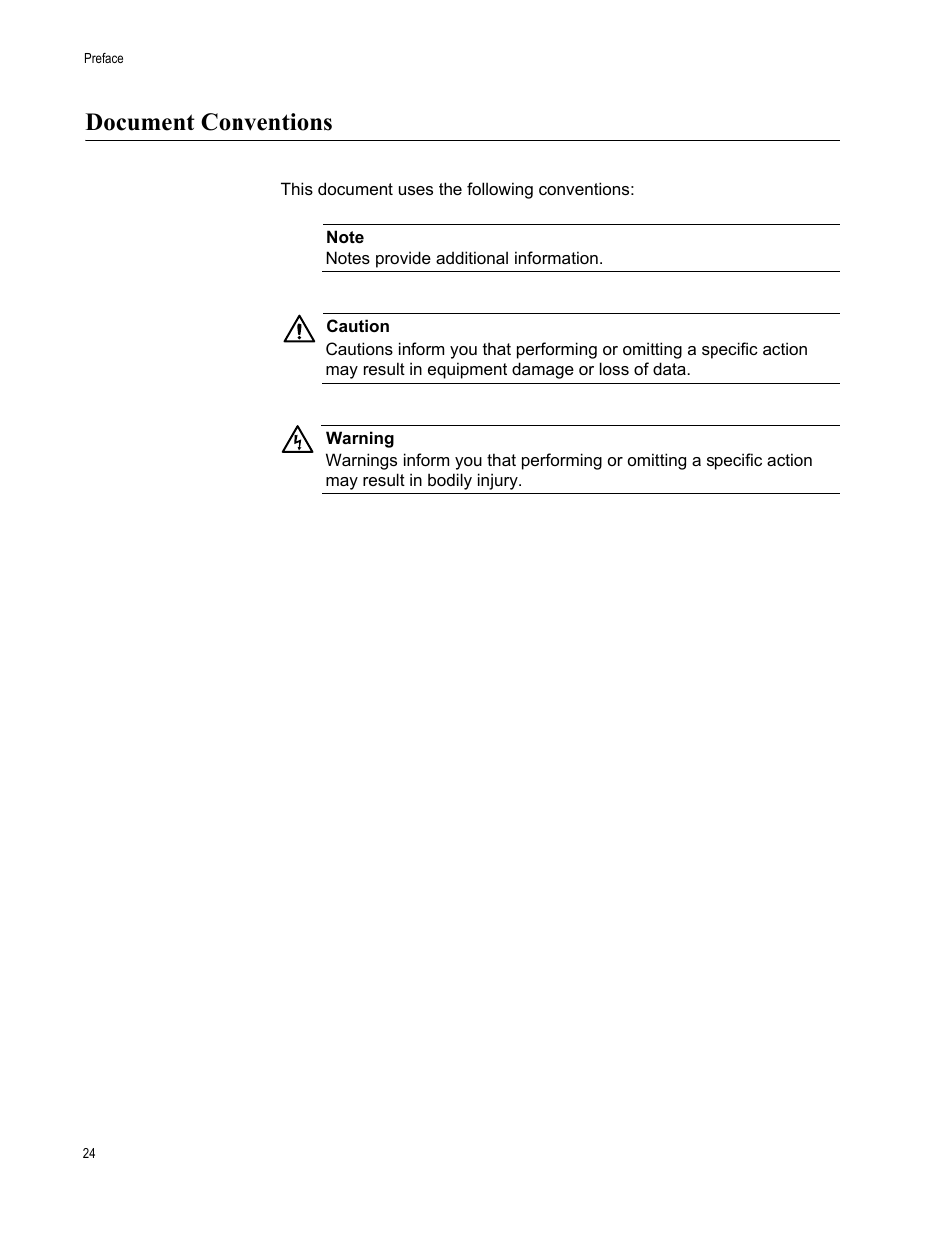 Document conventions | Allied Telesis AT-S63 User Manual | Page 24 / 728
